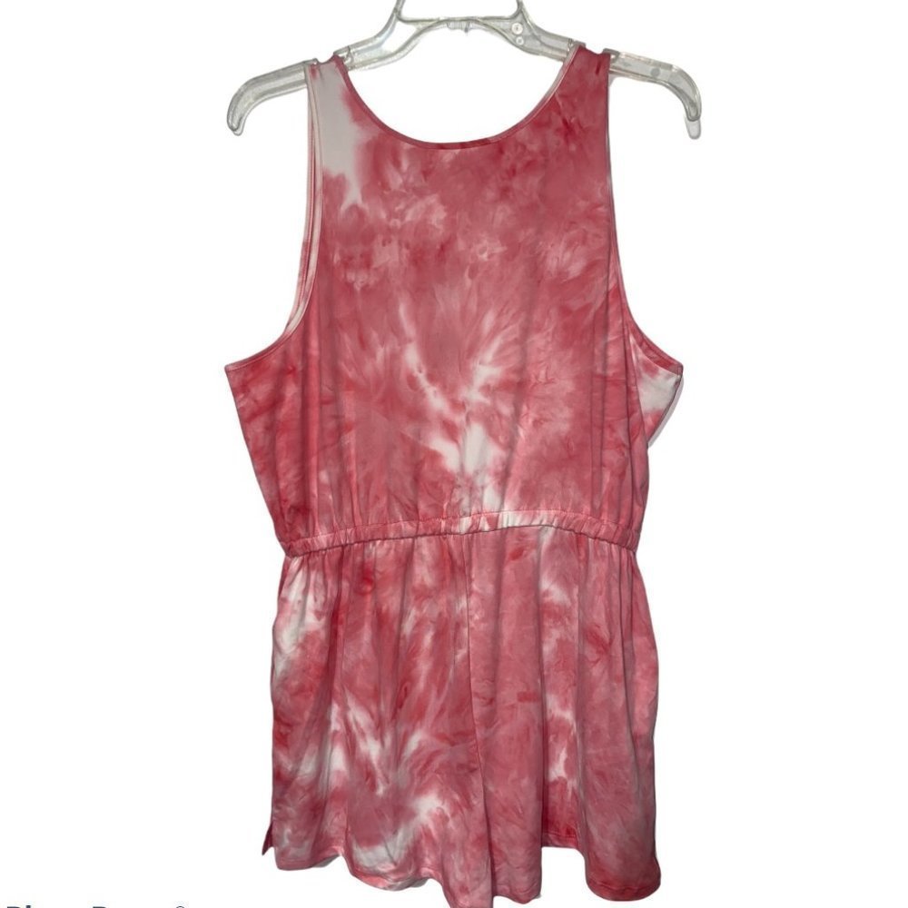 ANTHROPOLOGIE Lili's Closet Pink Tie Dye Romper NWT - Picture 2 of 4